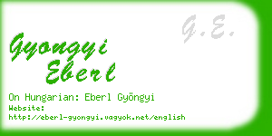 gyongyi eberl business card